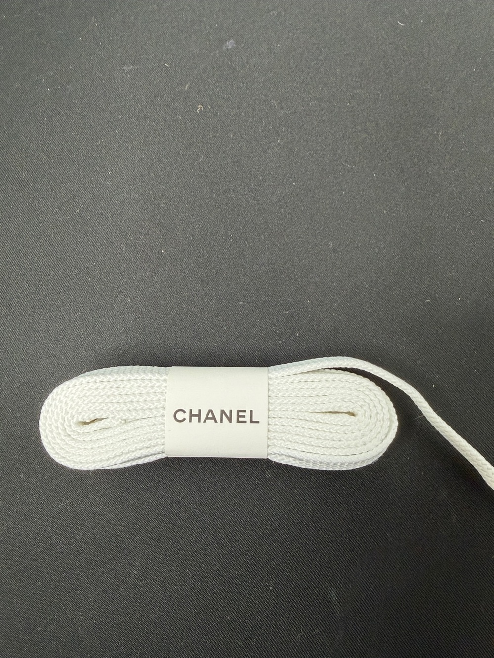 CHANEL White shoelaces